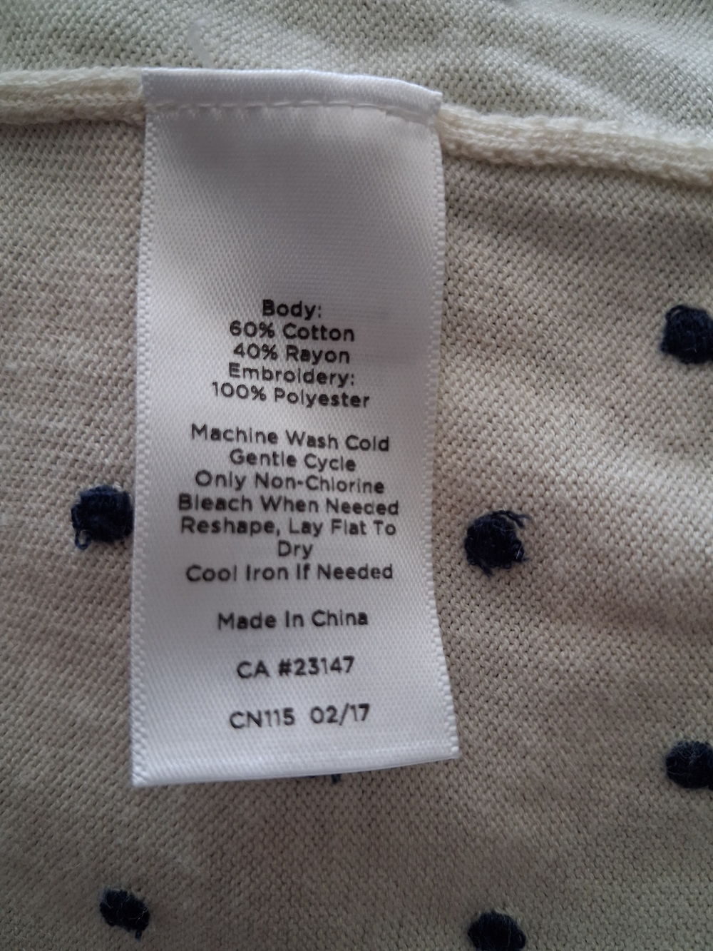 Talbots Cream Sleeveless Polka Dot Tank - Picture 8 of 8